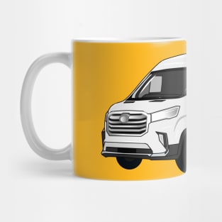 Delivery van cartoon illustration Mug